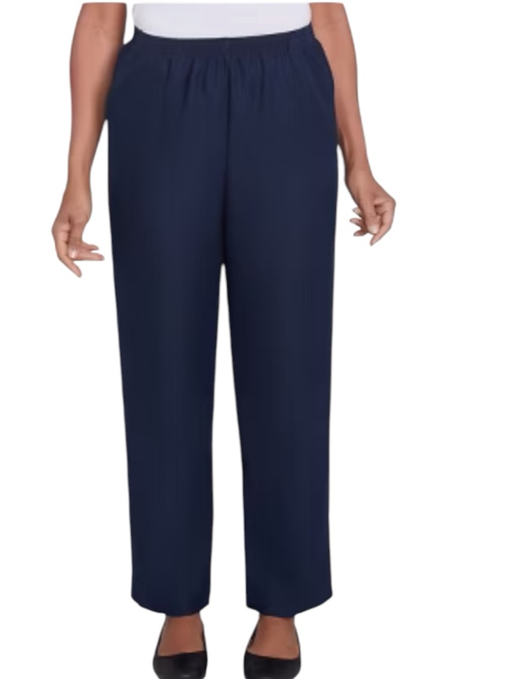 Alfred Dunner Solid Pull On Pants NWOT